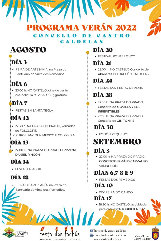 Programación de verano para el mes de agosto en Castro Caldelas 1 Programación de verano para agosto en Castro Caldelas
