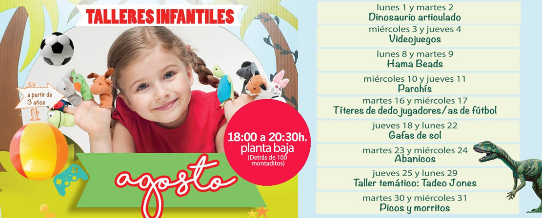 Talleres Infantiles para Agosto en Ponte Vella