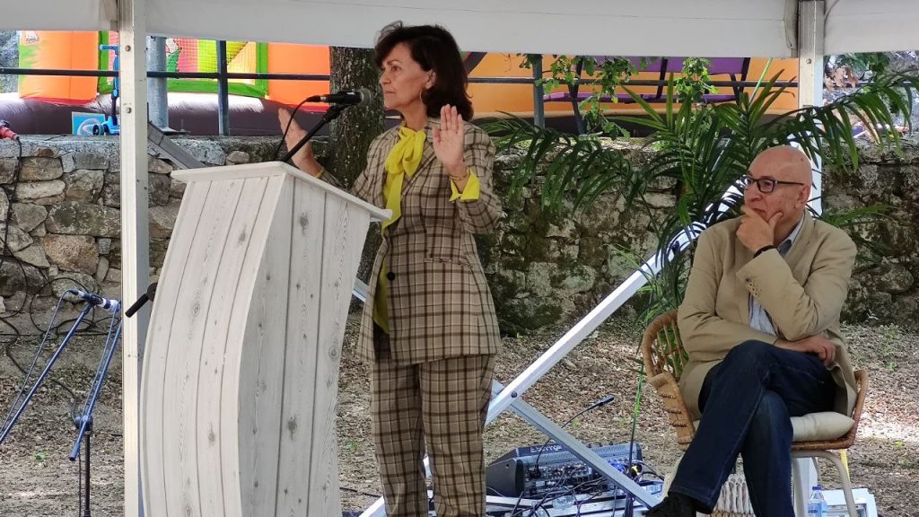 Carmen Calvo en la Romería Feminista de Barbadás
