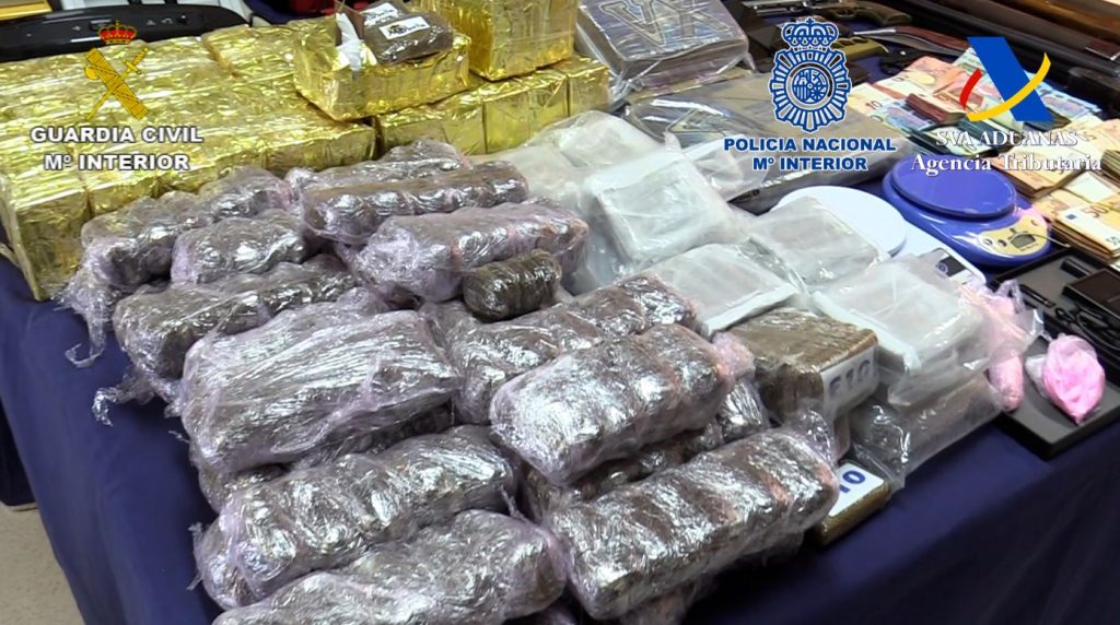 Droga aprendida por la Guardia Civil Policía nacional