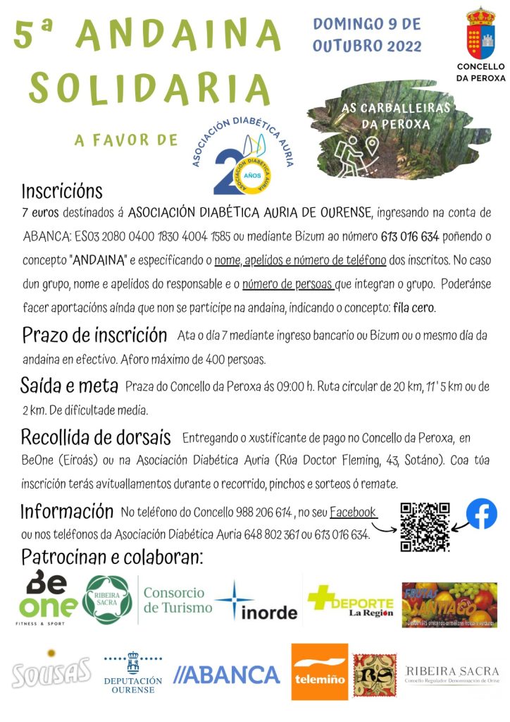 5ª Andaina Solidaria de la Peroxa a favor de la Asociación Diabética Auria