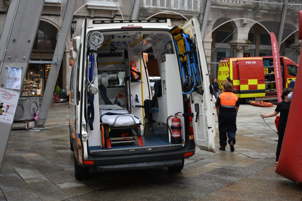 Ambulancia en la Plaza Mayor