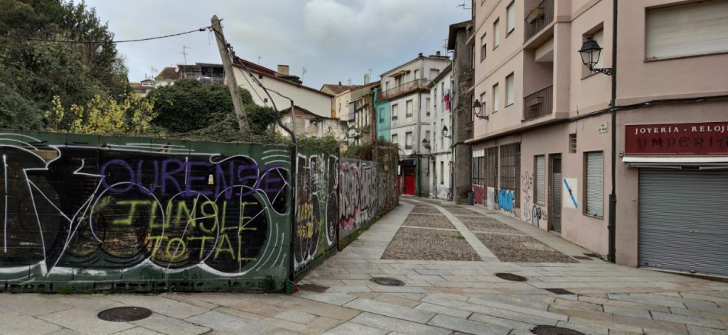 Calle Pelayo de Ourense Casco Viejo antiguo