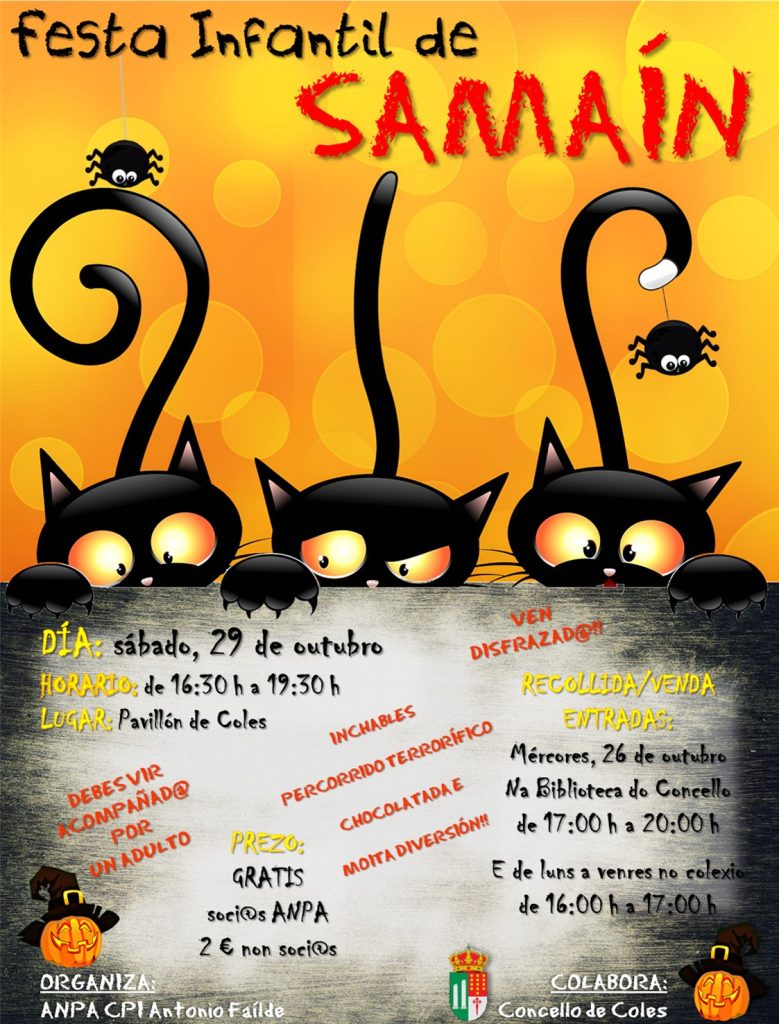Fiesta Infantil de Samaín 2022 en Coles