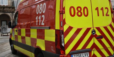 Plaza Mayor con servicios de emergencias
