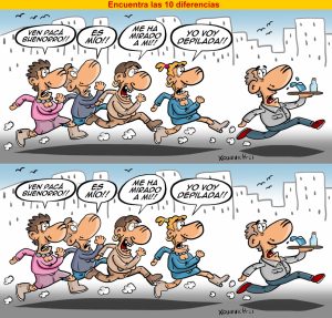 juego de encuentra las 10 diferencias chicas corriendo