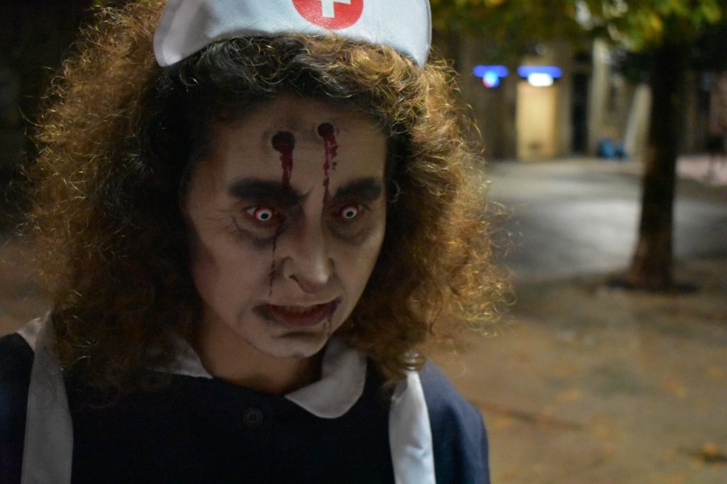 Enfermera de Halloween en Ourense