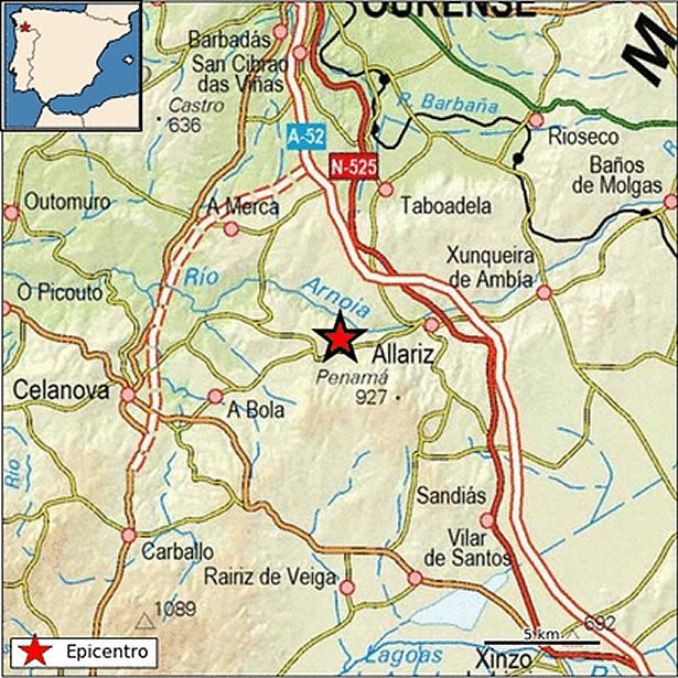 Terremoto en Allariz