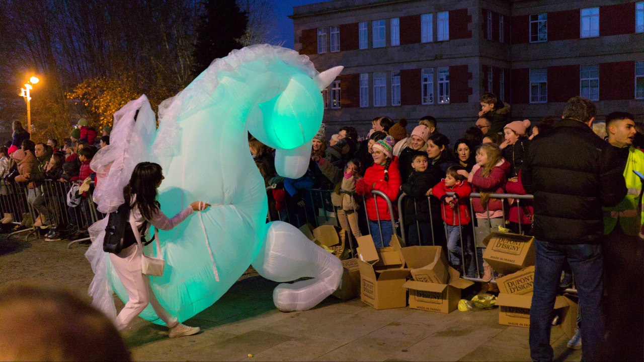 Hinchable caballo en Cabalgata de Reyes