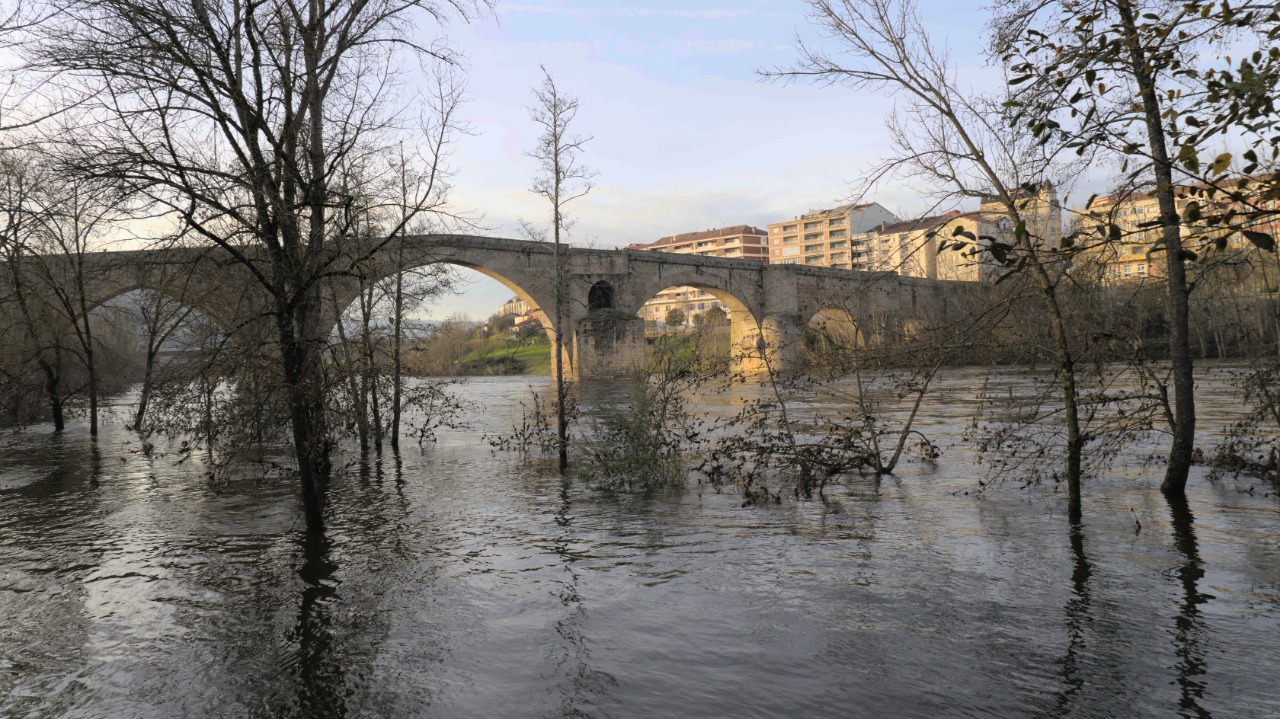 Ponte Puente Romano y Río Miño