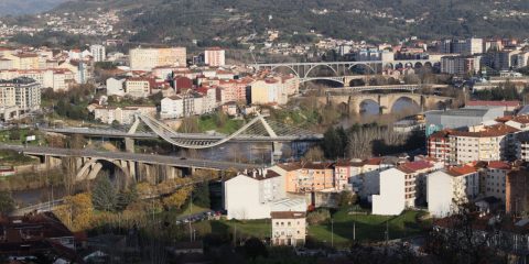 Puentes de Ourense y río Miño