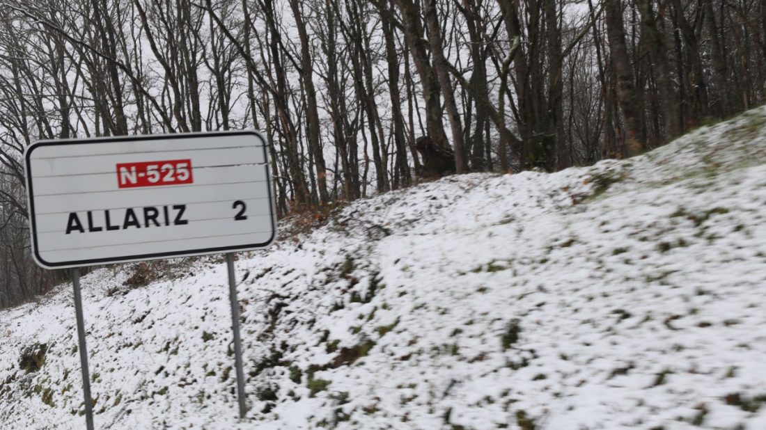 Nieve en Allariz frío