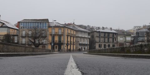 Nieve en Allariz y mucho frío