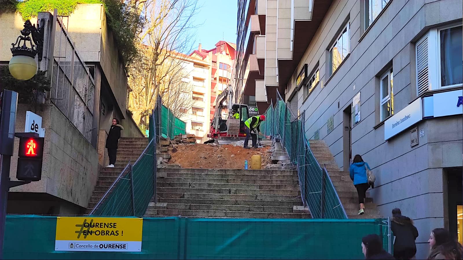 Obras en Escaleras Progreso Concello