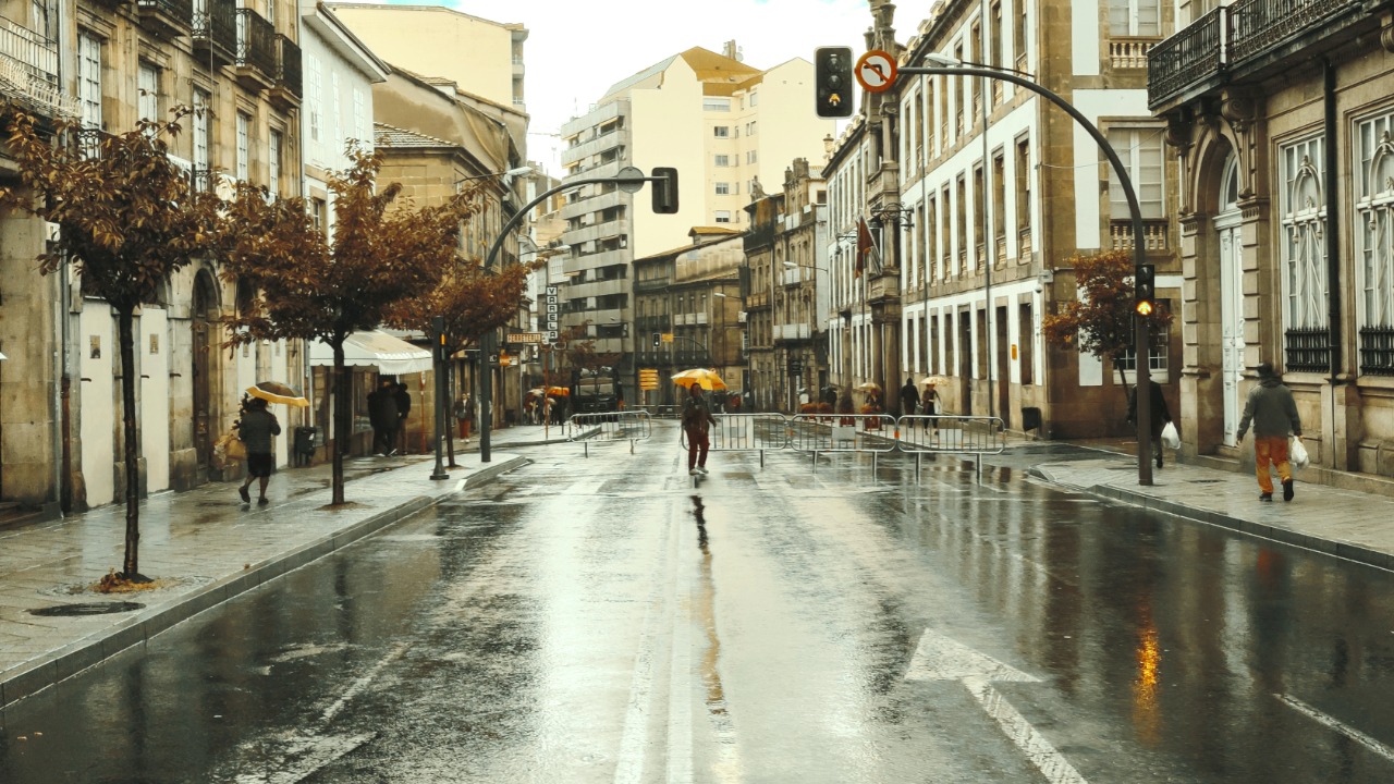 Progreso con lluvia y frío mal tiempo
