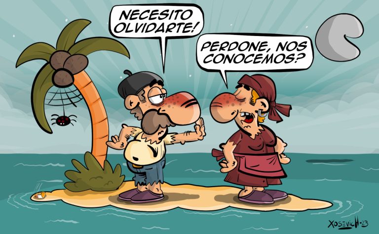 Chistes cortos y Humor gráfico de Leiras necesitando olvidar Xosevich 23