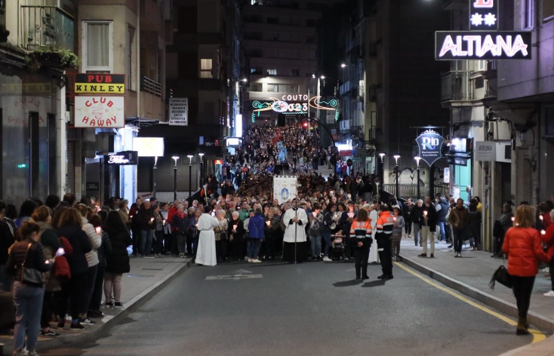 Procesión de Fátima en Ervedelo