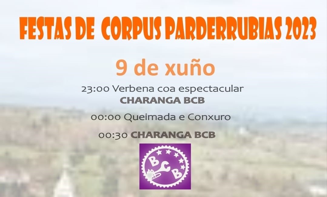Cartel de las Fiestas de Corpus de Parderrubias 2023