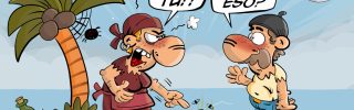 Chiste cortos de Leiras náufrago y la cosa en la isla humor Xosevich 23
