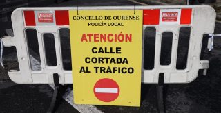 Calle cortada por obras