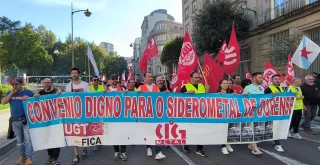 Manifestación del siderometal en Ourense