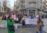 Manifestación de trabajadores de Textil Lonia