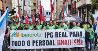 Manifestación de trabajadores de Iberdrola