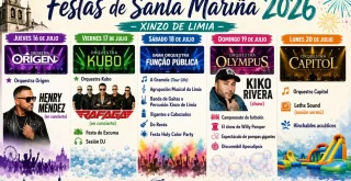 Fiestas de Xinzo de Limia 2026 en honor a Santa Mariña