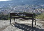 Vistas ciudad de Ourense desde Montealegre y banco