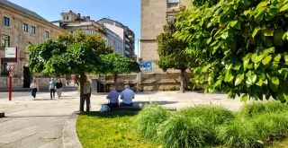 Calor y altas temperaturas en la Alameda de Ourense
